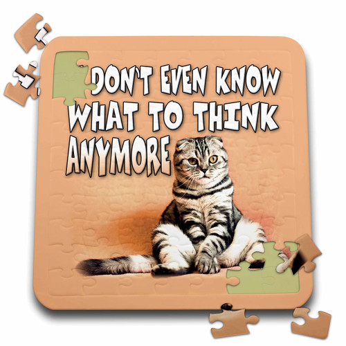 3dRose Image of Words I Dont Even Know What to Think Anymore - Puzzles (pzl-364081-2)