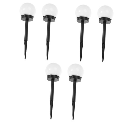UKCOCO 6 pcs Solar Ground lamp Bulb lamp Courtyard Light Solar Lights Outdoor Garden Lights Solar Garden Stake Lights Solar Stake Light Lawn lamp Walkway Lights Insert into The Ground