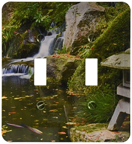 3dRose lsp_93676_2 Usa, Oregon, Portland Koi Pond, Japanese Garden Us38 Bja0661 Jaynes Gallery Light Switch Cover