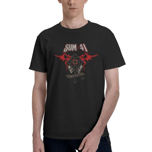 BESUCHER Sum Music 41 Band 13 Voices T Shirt Mens Summer Cotton Tee Casual Crew Neck Short Sleeve T-Shirts Medium