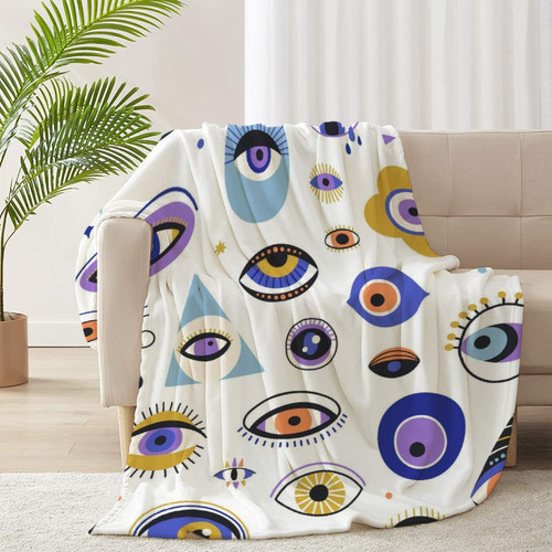 RICKYOUNG Mystic Evil Eyes Fleece Flannel Lightweight Blankets Quilt Plush Soft Bedding Throw Blanket for Couch and Bed 60"x50" for Teen RICKYOUNG Mystic Evil Eyes Fleece Flannel Lightweight Blankets Quilt Plush Soft Bedding Throw Blanket for Couch and Bed 60"x50" for Teen