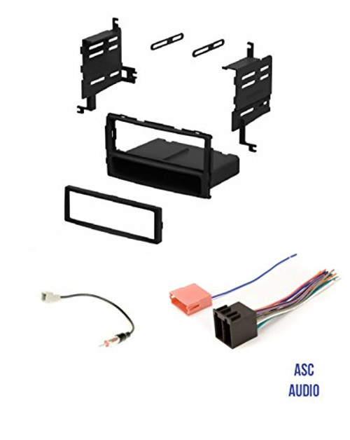 ASC Car Stereo Radio Install Dash Kit, Wire Harness, and Antenna Adapter for installing an Aftermarket Single Din Radio for 2009 2010 2011 2012 Hyundai Santa Fe without Factory Navigation ASC Car Stereo Radio Install Dash Kit, Wire Harness, and Antenna Adapter for installing an Aftermarket Single Din Radio for 2009 2010 2011 2012 Hyundai Santa Fe without Factory Navigation