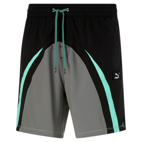 PUMA Mens Swxp Blocked Trunk Shorts Athletic Bottoms Casual Comfort Technology - Black - Size XXL
