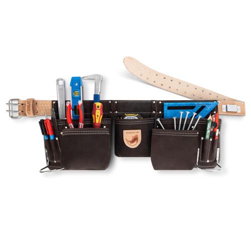 STRONGLAD 11-Pocket Carpenter Leather Tool Belt, Carpenters Tool Belts, Construction Pouch, Tool Apron, Tool Organizer, Utility pouches, Tool Bag, Tool Belt for men, Electrician, Carpenter SBR2 Brown STRONGLAD 11-Pocket Carpenter Leather Tool Belt, Carpenters Tool Belts, Construction Pouch, Tool Apron, Tool Organizer, Utility pouches, Tool Bag, Tool Belt for men, Electrician, Carpenter SBR2 Brown