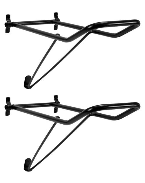 QWORK Folding Saddle Rack, 2 Pcs Wall-Mounted Saddle Stand, Organize Saddle, Portable Saddle Pad Rack, Easy Mount Wall Rack, 21.1" x 9.1"