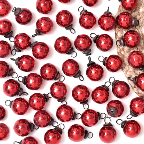 25 Red Christmas Balls Ornaments- Red Christmas Balls- Glass Christmas Ornaments- Round Christmas Tree Balls- Christmas Tree Ornaments- Red Christmas Tree Decorations- Unique Christmas Balls
