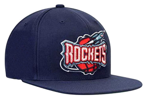 Mitchell & Ness Houston Rockets Team Ground HWC Dynasty Fitted Size 7 1/2 Hat Cap - Navy