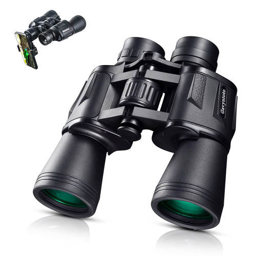 20X50 Binoculars for Adults, Gavyntoto Durable & Clear High Power Binoculars with Low Night Vision, Waterproof Compact Binoculars for Hunting Bird Watching Football Stargazing Military (Dark Black)