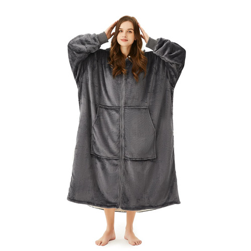 JOYWOO Oversized Wearable Blanket Hoodie, Hoodie Sweatshirt Blanket for Adults Women Men, Gift, Cozy and Fuzzy Sherpa Hoodie Blanket with Zipper and Giant Pocket JOYWOO Oversized Wearable Blanket Hoodie, Hoodie Sweatshirt Blanket for Adults Women Men, Gift, Cozy and Fuzzy Sherpa Hoodie Blanket with Zipper and Giant Pocket