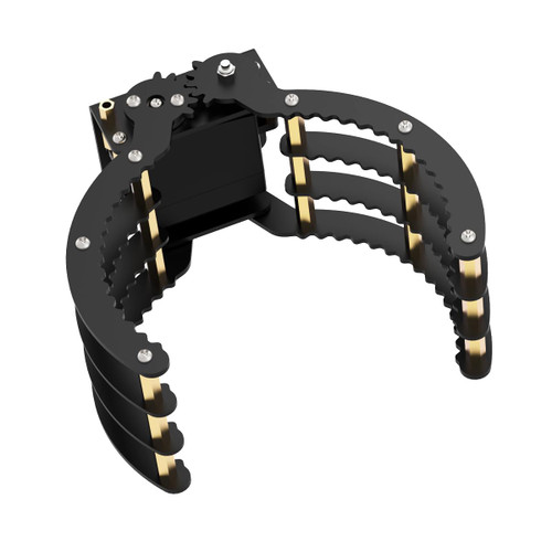 Robotic Claw with Digital Servo, Full Metal Wave Edge Clamp Mechanical Robot Hand Gripper Grabber, Stable & Durable High Torque Robotic Arm Replace Claw for Robot DIY
