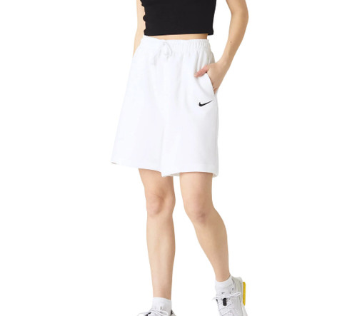 Nike Women's Sweat Shorts (as1, Alpha, m, Regular, Regular, Medium) White