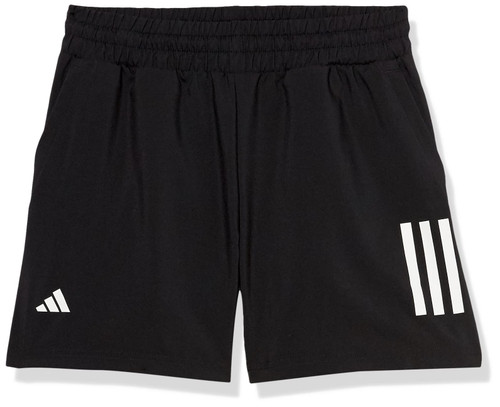 adidas Boys' Club Tennis 3-Stripes Shorts, Black, X-Large