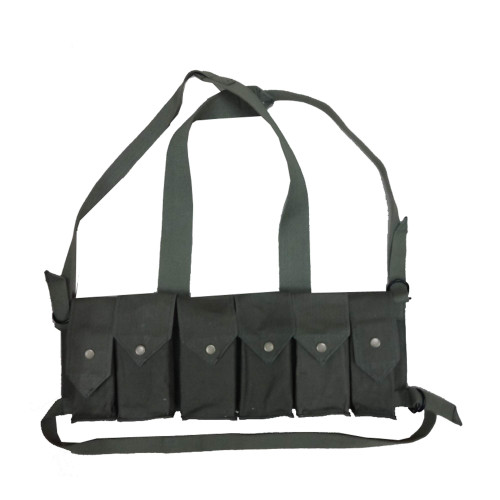 warrepplica Rhodesian Fereday & Sons Chest Rig with Grenade Pocket FAL/G3/M14 Bush War/20rd .308/7.62x51mm 6 Magazine Pouch Tactical Chest Rig with Grenade Pocket OD Green