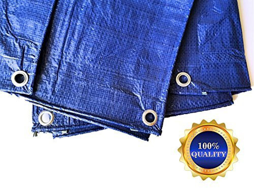 Bazic 4'x6' Tarp - Multipurpose Cover or Great Tent For Gardening Camping Traveling Weather-Resistant Small Size Tarpaulin