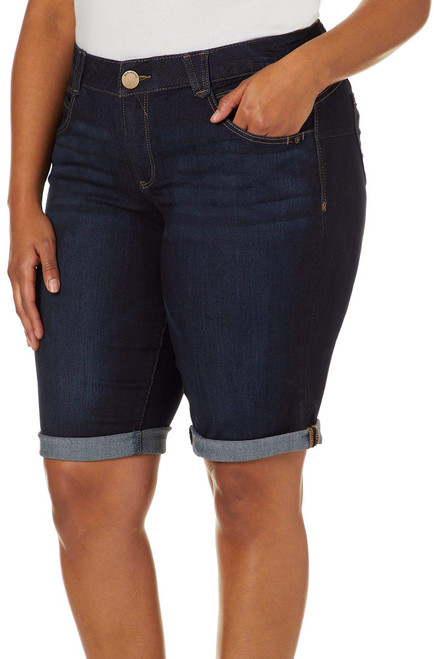 Democracy womens Plus Size Ab Solution Bermuda Short Jeans, Indigo, 18 US