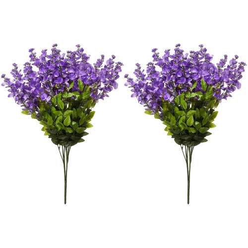 Admired By Nature Wisteria Long Hanging Bush Flowers - 15 Stems for Home, Wedding, Restaurant and Office Decoration Arrangement, Lavender, Set of 2 (GPB392-LAVENDER-2)