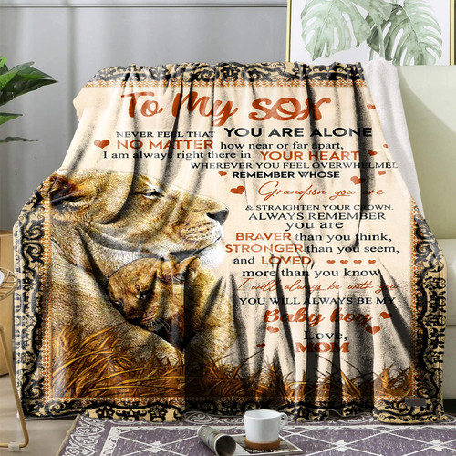 Letters to My Son Blanket from Mom Blanket with Inspirational Thoughts Blanket,Xmas Halloween Blankets Carpet Soft Throw Fleece Blankets for Gift Bed Sofa 60"X50" Lightweight Flannel Blanket Bedding