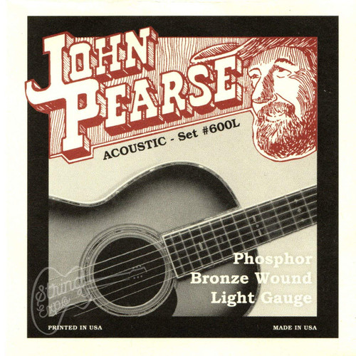 John Pearse Guitar Strings 3 pack Acoustic Phosphor Bronze #600L Light John Pearse Guitar Strings 3 pack Acoustic Phosphor Bronze #600L Light