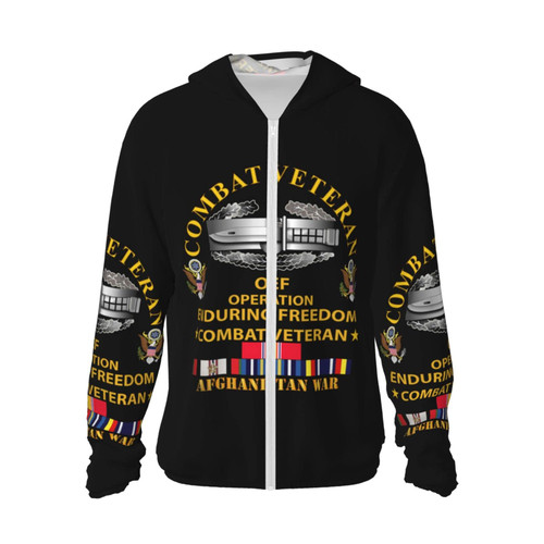 BBQT Afghanistan War Veteran Combat Veteran Sun Protection Hoodies Man Upf 50+ Tees Unisex With Pocket T-Shirts Black