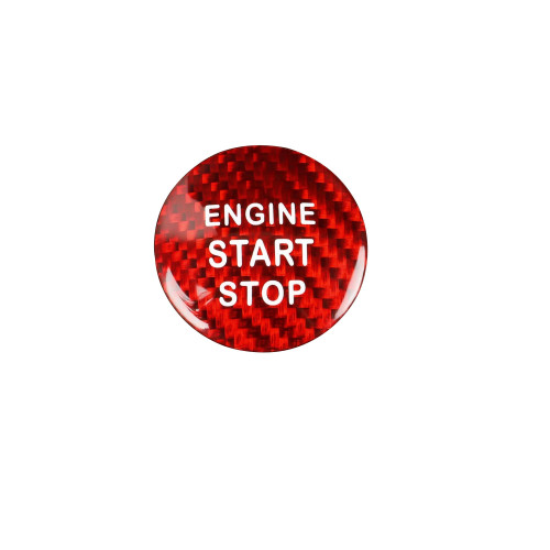 Button Cover One Button Start Red Carbon Fiber Button Sticker Interior Accessories for Lexus is ES GS NX RX LX RC RC F