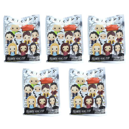 Friends Series 1 Blind Bagged 3D Foam Figural Bag Clip | Lot of 5