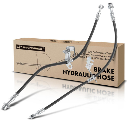A-Premium Front Driver and Passenger Brake Hydraulic Hose Compatible with Select Hyundai Models - Santa Fe/Santa Fe Sport 2013-2018, Santa Fe XL 2019 - Replace# 587322W000(Pack of 2)
