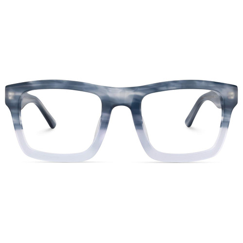 Zeelool Unisex Thick Rectangle Eyeglasses Frame with Clear Lens Riley FA0761-01 Light Blue