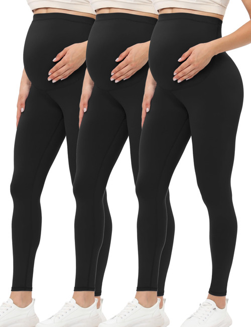 Buttergene Women's Maternity Leggings Over The Belly Maternity Yoga Pants Workout Pregnancy Leggings