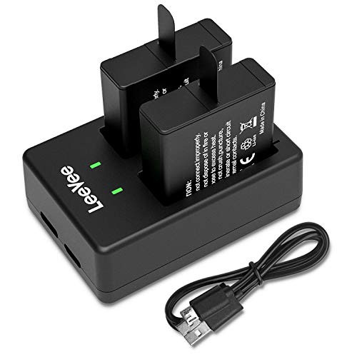 LeeVee Quick Battery Charger Set for GoPro HERO6/ HERO5/ HERO7 /Hero(2018),AHDBT-501 Rechargeable Battery for Hero 5 Black, Hero 6 Black, Hero 7 Black (Fully Compatible with Original Camera) LeeVee Quick Battery Charger Set for GoPro HERO6/ HERO5/ HERO7 /Hero(2018),AHDBT-501 Rechargeable Battery for Hero 5 Black, Hero 6 Black, Hero 7 Black (Fully Compatible with Original Camera)
