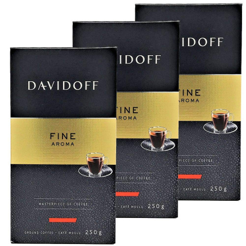 Davidoff Cafe Fine Aroma Ground Coffee, 8.8-Ounce Packages (Pack of 3)