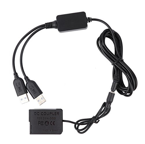 DMW-DCC8 DC Coupler (Fully Decoded) USB Power Adapter DMW-AC8 AC Adapter Camera Charger Kit for DMW-BLC12, Panasonic Lumix DMC-FZ200, DMC-FZ1000, DMC-G5, DMC-G6, DMC-G7, DMC-GX8 Cameras