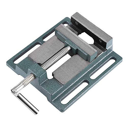 Drill Press Vise, 6"Heavy Duty Table Flat Vise Cast Iron Opening Size Milling Vice Holder Bench Clamp Woodworking Clamping Vise Machine Bench Top Mount