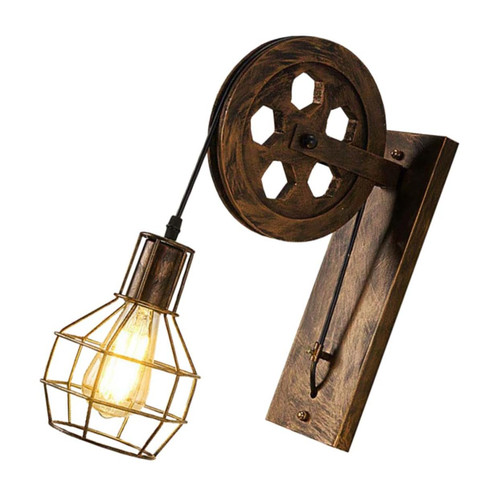 Veemoon Retro Wall lamp Bedside Wall Night Light Iron Wall Light Fixture Wall Sconce Lamps Industrial Wall Sconce Corridor Decor Light Rustic Antique Wall lamp Vintage Corridor Lights e27