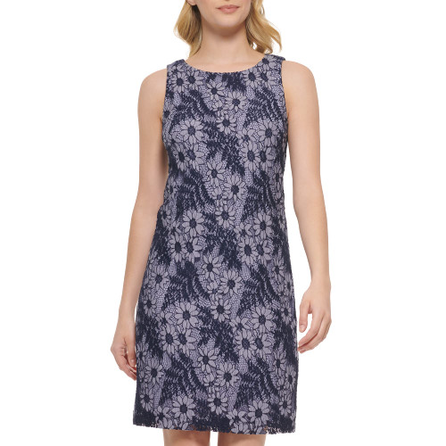 Jessica Howard Women's Style Shift Sleeveless Lace, Navy