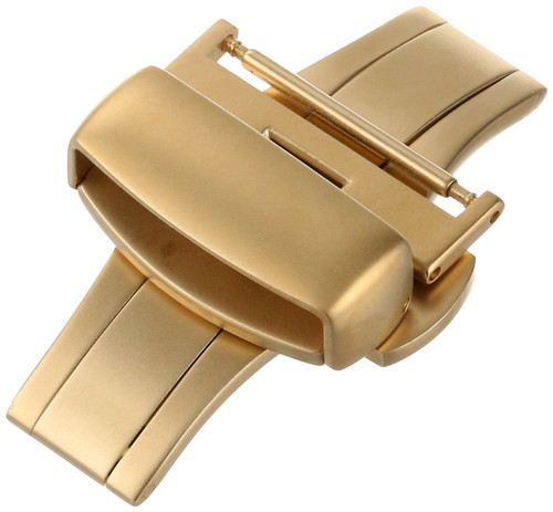 Hadley-Roma 18mm IP Gold-Plated Push Button Deployant Clasp