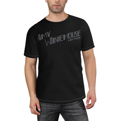 Amy Music Winehouse Singer Back to Black Men's T Shirt Polyester Graphic Short Tees Soft Crew Neck Sleeve Tee Xx-Large Amy Music Winehouse Singer Back to Black Men's T Shirt Polyester Graphic Short Tees Soft Crew Neck Sleeve Tee Xx-Large
