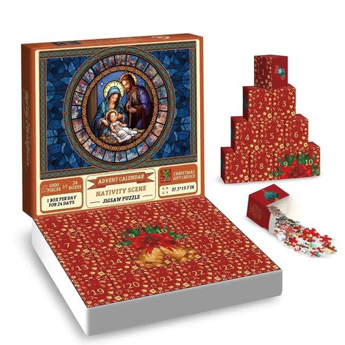 Nativity Scene Jigsaw Puzzle 1000 Pieces, Nativity Scene Jigsaw Puzzle, Puzzle Advent Calendar, Advent Calendar Puzzle, Nativity Advent Calendar 2023