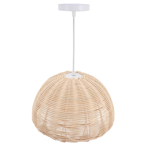 OSALADI Rattan Chandelier Wicker Pendant Light Rattan Pendant Light Shade Ceiling Light Shade Farmhouse Chandelier Rustic Light Fixtures Ceiling Lamp Shade Lampshade To Weave Metal