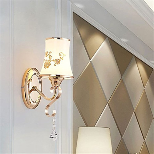 OUUED European Wall Light E27 Wall Lamp Double Head Barn Aisle Living Room Staircase Aisle Lights Villa Garage American Modern Creative Simple Bedside Bedroom Wall Lamp Lighting Wall Light Sconce