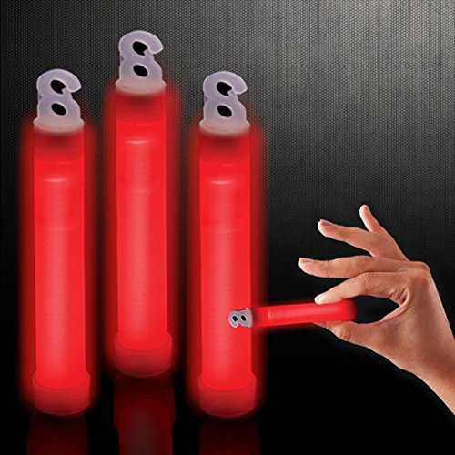 Windy City Novelties 50 Pack - 4" Premium Glow Stick - Select Your Color! (Red)