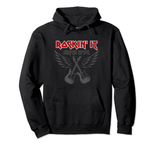 Birthday Electric guitar Rock Hard guitarist born in 1992 Pullover Hoodie