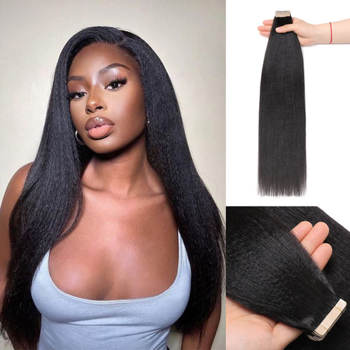 Yaki Straight Tape in Hair Extensions Human Hair, 22 Inch 20pcs Hair Extensions Tape in for Women Natural Black Seamless Tape Ins Invisible Remy Tape in Hair Extensions Real Human Hair (yaki18",20pcs) Yaki Straight Tape in Hair Extensions Human Hair, 22 Inch 20pcs Hair Extensions Tape in for Women Natural Black Seamless Tape Ins Invisible Remy Tape in Hair Extensions Real Human Hair (yaki18",20pcs)
