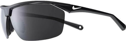 Nike EV1128-001 Tailwind 12 Sunglasses Shiny Black/White Frame Color, Grey Lens Tint