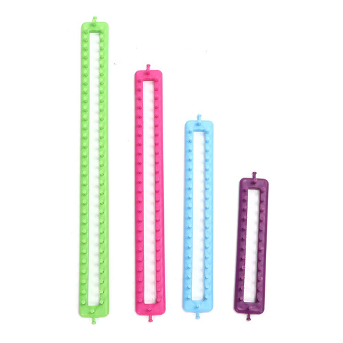 Knitting Loom Set Colorful Plastic Scarf Making Tools DIY Crocheting Kit Long Knitting Loom DIY for Scarf Sweater Shawl Blankets