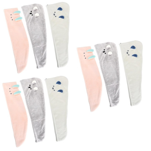 FOMIYES 9 pcs Hair Drying Towel Quick Drying Towel Bonnet Hair Dryer Towel for Hair Coral Fleece Hair Drying Cap Bath Hair Cap Hair Drying Wrap Shower Cap Hair Dry Cap Bath Hair Wrap hat