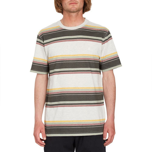 Volcom Men's Regular Bandstone Striped Crew Shirt, Bone, X-Large