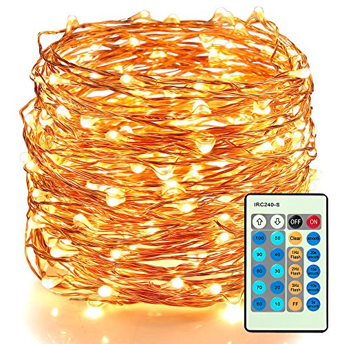 Moobibear LED Decorative Fairy String Lights 66ft 200 LEDs Dimmable Outdoor/Indoor Starry String Lights, Warm White Copper Wire Lights with Remote Control for Garden Room Patio Party Moobibear LED Decorative Fairy String Lights 66ft 200 LEDs Dimmable Outdoor/Indoor Starry String Lights, Warm White Copper Wire Lights with Remote Control for Garden Room Patio Party