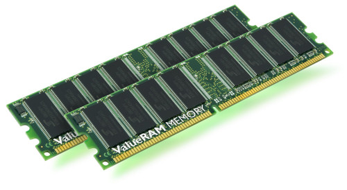 Kingston H. Corporation Non-ECC CL2.5 DIMM (Kit of 2) Desktop Memory 1 Dual Channel Kit 333 MHz (PC 2700) 184-Pin DDR SDRAM KVR333X64C25K2/1G