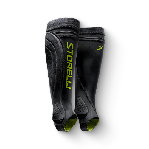 Storelli BodyShield Leg Guards | Protective Soccer Shin Guard Holders | Enhanced Lower Leg and Ankle Protection | Youth Medium | Black