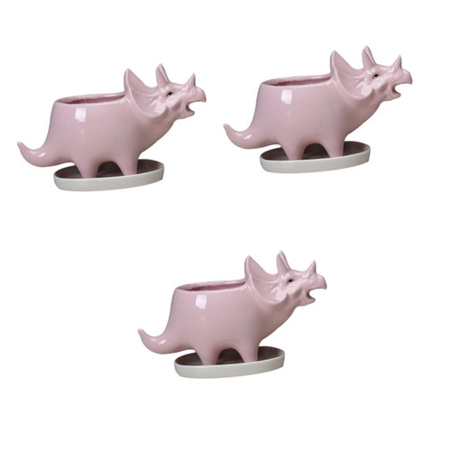 Yardwe 3 pcs for Indoor Plants Planter pots for Indoor Plants Mini Cactus Planter Ceramic Cactus Pot air Plant vase Holder Ceramic Pot Mini Succulent Container Desk Flowers